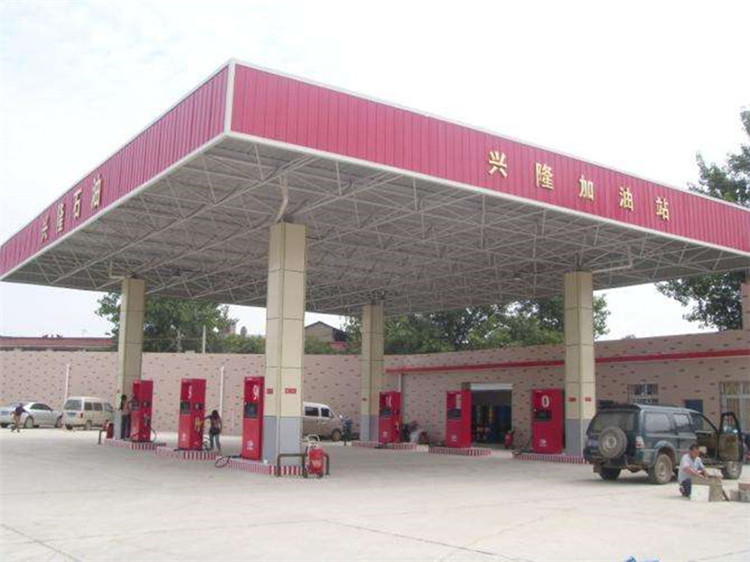 泸州加油站钢结构网架案例9